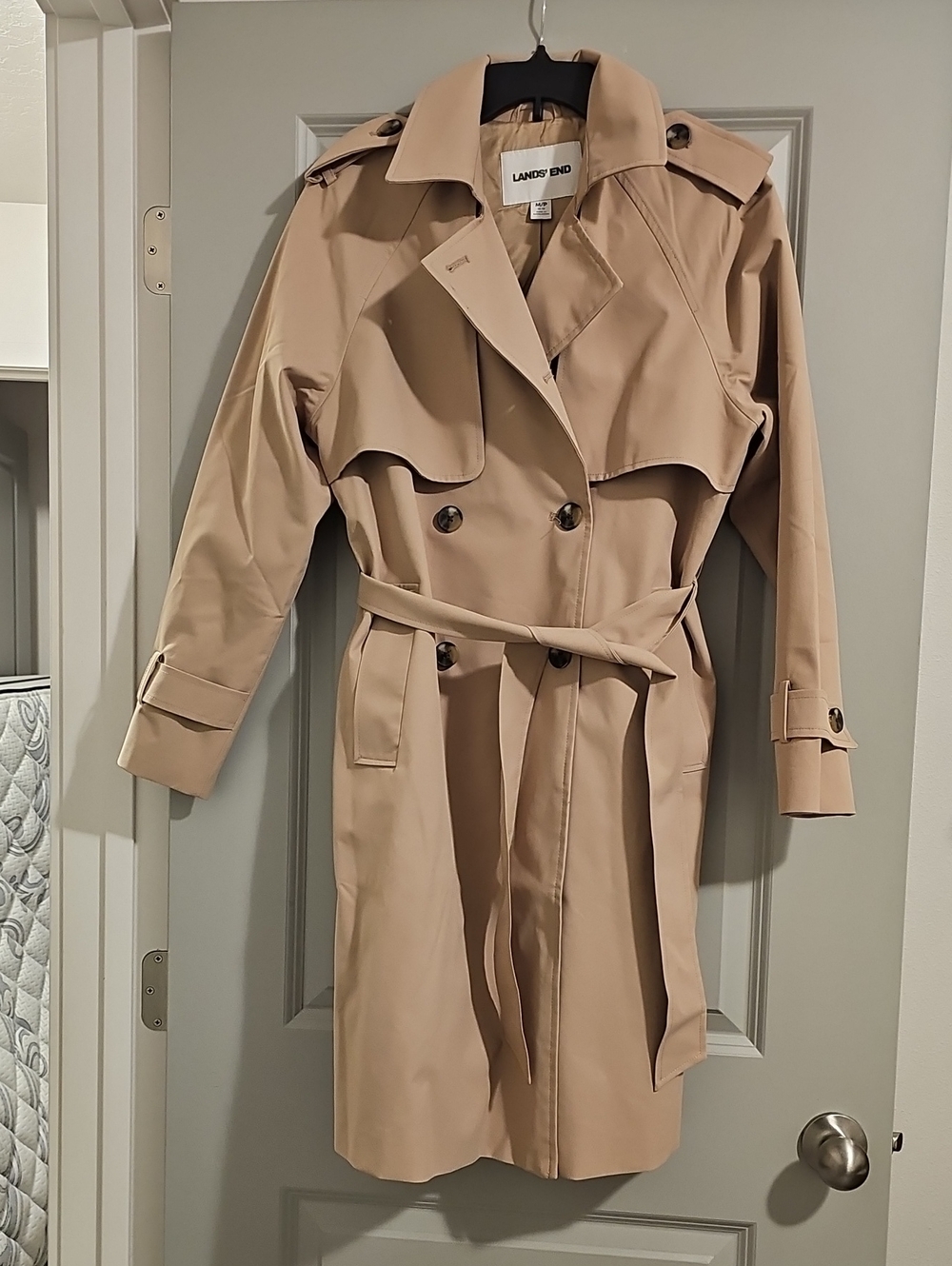 Land's End Squall Waterproof Modern Trench Raincoat Petite Medium
